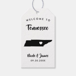 Étiquettes-cadeau Tennessee Mariage Welcome Bag Tags, Carte