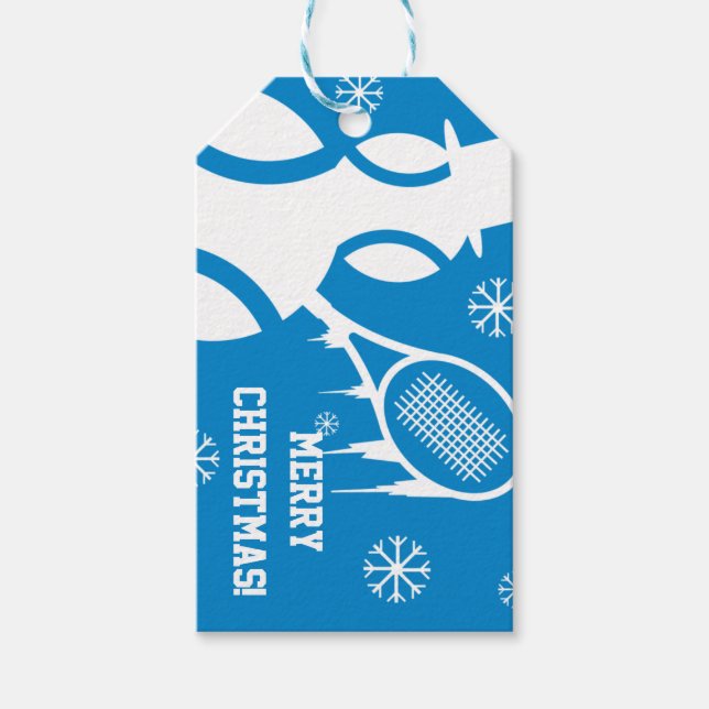 Étiquettes-cadeau Tennis personnalisé Joyeux Noël Joyeux Noël (Devant)