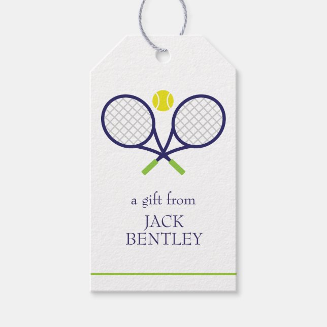 Étiquettes-cadeau Tennis Racquets Tags Cadeaux Personnalisés (Devant)