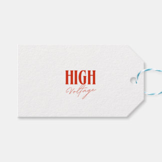 Étiquettes-cadeau Tension élevée - Conception énergétique audacieuse