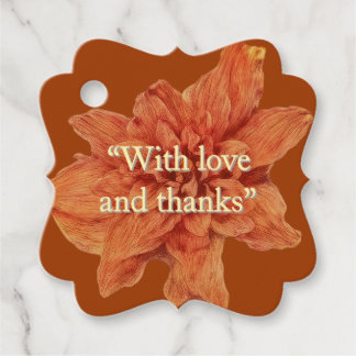 Étiquettes Cadeau Terracotta personnalisée | Mariage rustique