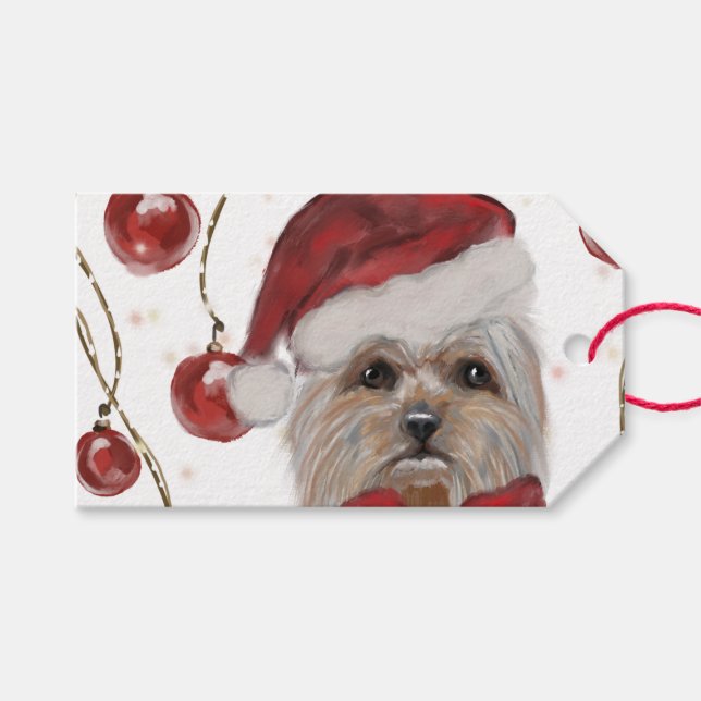 ÉTIQUETTES-CADEAU TERRIER DU YORKSHIRE  (Devant (Horizontal))