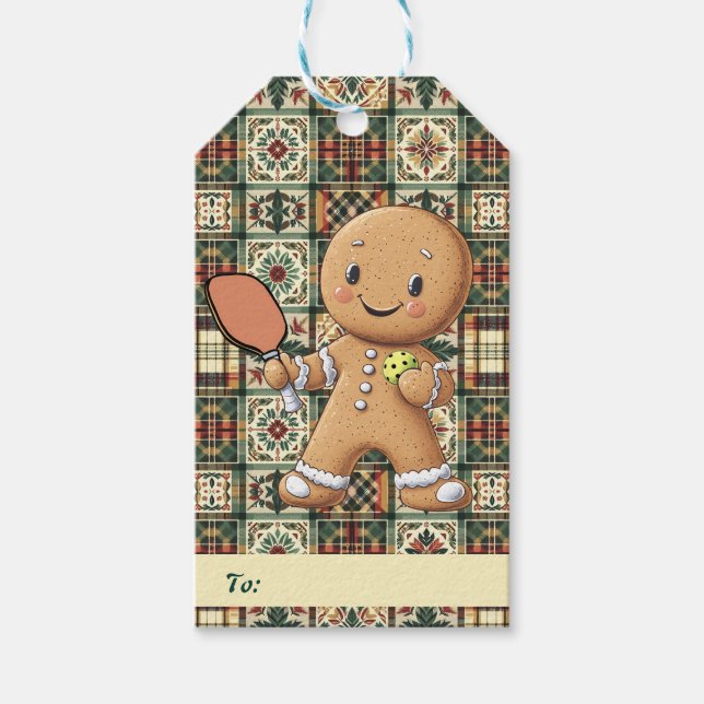 Étiquettes-cadeau Texte personnalisé Crumbly Rally Gingpain d'épice (Devant)