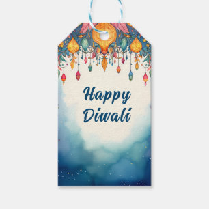 Étiquettes-cadeau Texte personnalisé, Diwali Festive & Bright