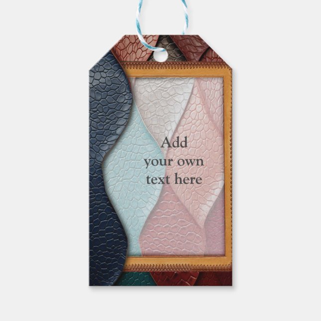 Étiquettes-cadeau Texture en cuir artistique (Devant)