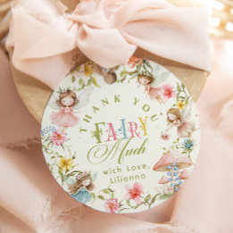 Étiquettes Cadeau Thank you Fairy Much Fairy First Birthday Colorful