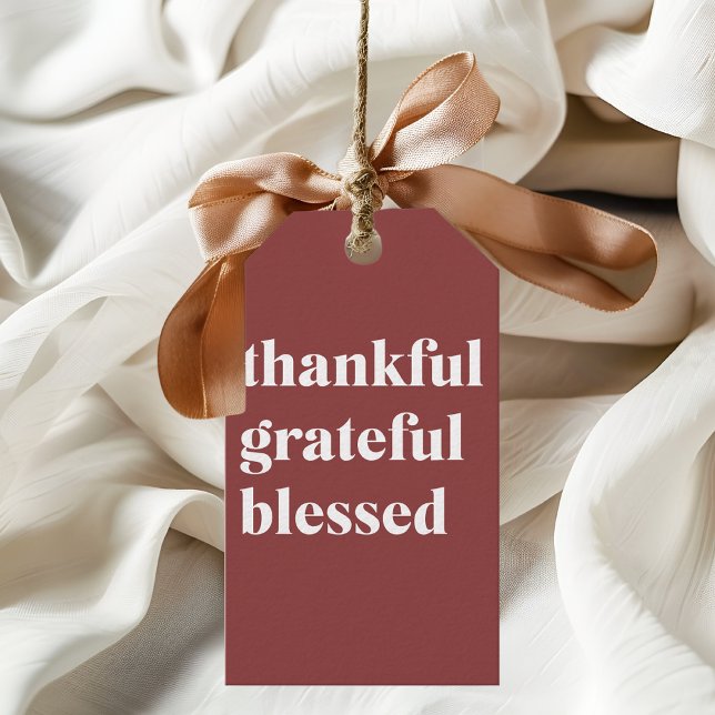 Étiquettes-cadeau Thankful Grateful Blessed (Créateur téléchargé)