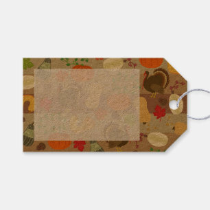 Étiquettes-cadeau Thanksgiving Turkey
