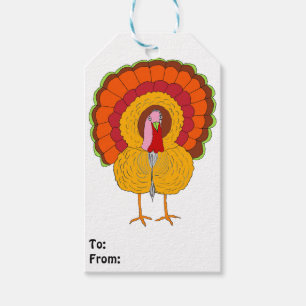 Étiquettes-cadeau Thanksgiving Turkey Gig Tags