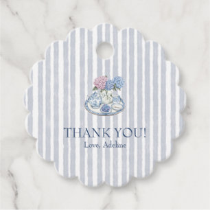 Étiquettes Cadeau Thé à la fête des Hortensias
