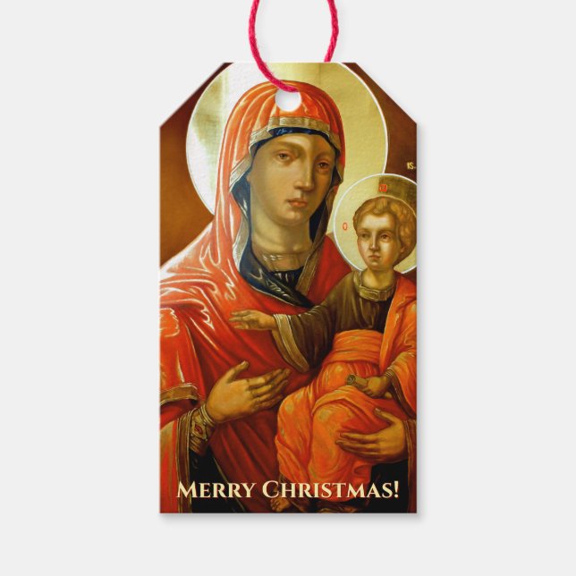 Étiquettes-cadeau The Blessed Mother of God Icon (Devant)