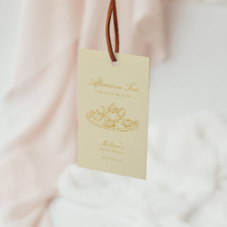 Étiquettes-cadeau Thé de l'après-midi Mariage Shower Dessiné à la Ma