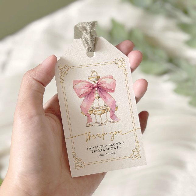 Étiquettes-cadeau Thème de mariage Coquette Rose (Créateur téléchargé)