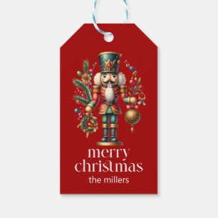 Étiquettes-cadeau Thème de Noël Casse-Noisette Typographie rétro