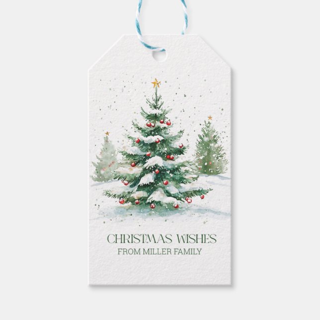 Étiquettes-cadeau Thème de Noël voeux de Noël Typographie rétro (Devant)