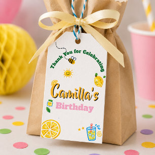 Étiquettes-cadeau Thème d'été citron Anniversaire Enfants