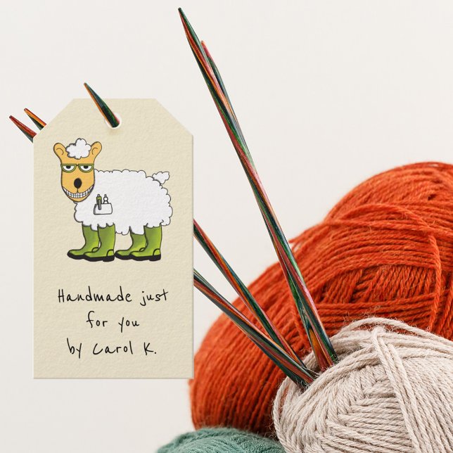 Étiquettes-cadeau Thème mouton Tricoteuse (Créateur téléchargé)