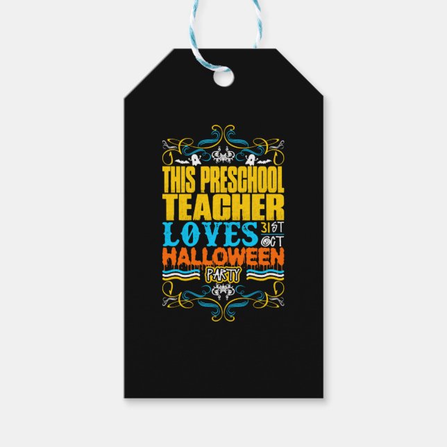 Étiquettes-cadeau This Preschool Teacher Loves 31st Oct Halloween Pa (Devant)