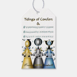 Étiquettes-cadeau Tidings of Comfort and Joy Christmas Carolers
