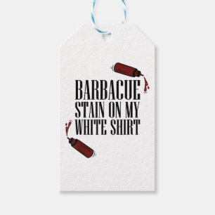 Étiquettes-cadeau Tige barbecue sur mon blanc