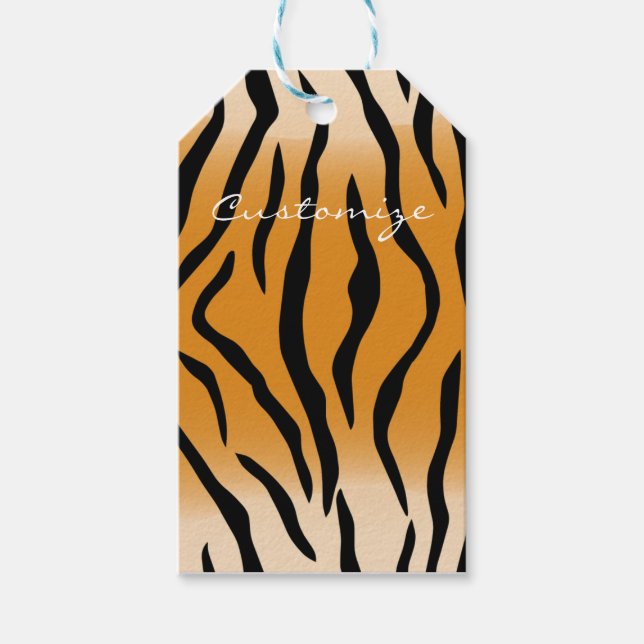 Étiquettes-cadeau Tiger Stripes Motif Thunder_Cove (Devant)