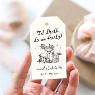 Étiquettes-cadeau Til Death Do Us Party Bachelorette Cocktail Party