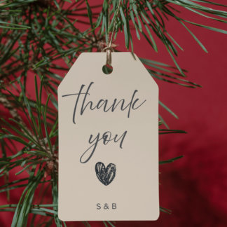 Étiquettes-cadeau Timeless Classic Wedding Thank You Favor Tag