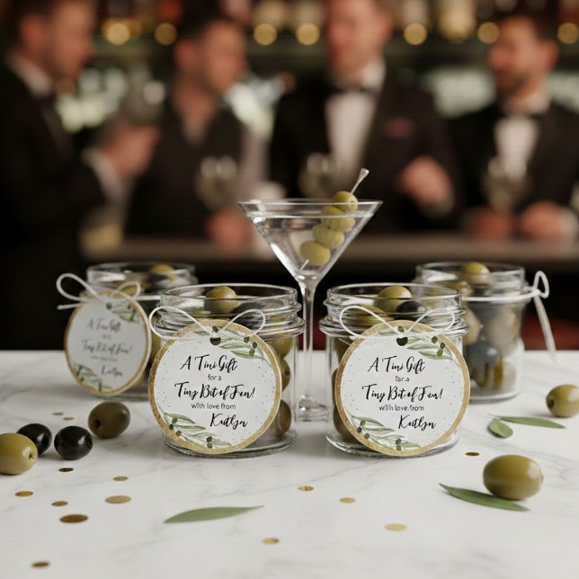 Étiquettes Cadeau Tini Bit Of Fun Martini Soirée (Créateur téléchargé)