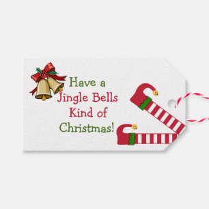 Étiquettes-cadeau Tintements du carillon d'Elf de Noël