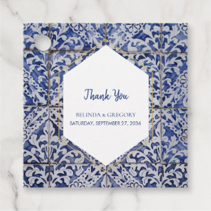 Étiquettes Cadeau Titres Mariages Rustiques Portugais Tiles Cadeaux