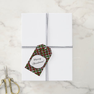 Étiquettes-cadeau Toile de jute rustique de Noël avec la salutation