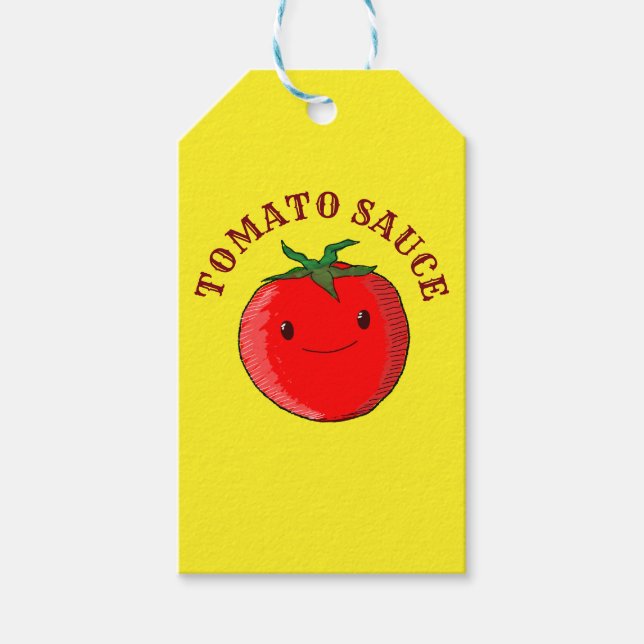 Étiquettes-cadeau Tomate de carton mignon (Devant)