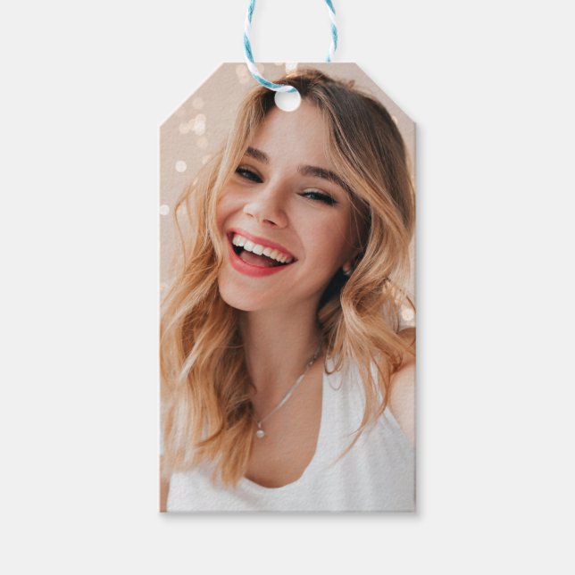 Étiquettes-cadeau Ton visage pour un anniversaire (Devant)