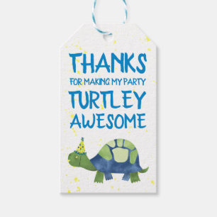 Étiquettes-cadeau Tortue tortue Anniversaire Fête Favoriser les étiq