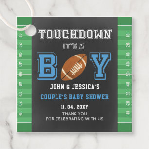 Étiquettes Cadeau Touchez son Baby shower de football garçon