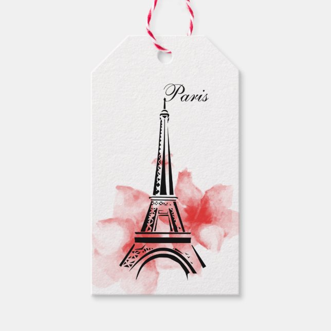 Étiquettes-cadeau Tour Eiffel romantique Paris (Devant)
