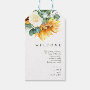Étiquettes-cadeau Tournée de pays audacieux   Bienvenue Mariage