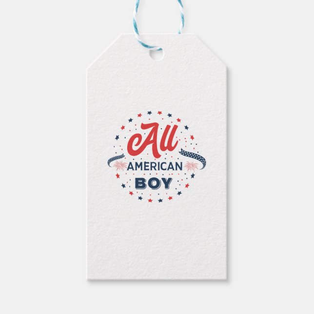 Étiquettes-cadeau Tous les pattes American Boy (Devant)