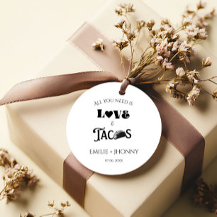 Étiquettes Cadeau Tout ce dont vous avez besoin est l'amour & Dîner 