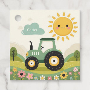 Étiquettes Cadeau Tracteur/exploitation agricole personnalisé