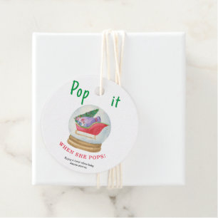 Étiquettes Cadeau Traîneau du Père Noël - Faites-le éclater Quand el