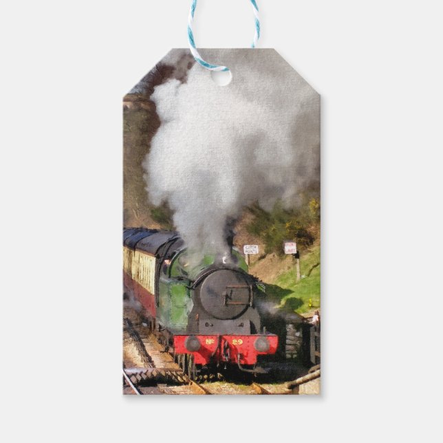 ÉTIQUETTES-CADEAU TRAINS À VAPEUR (Devant)