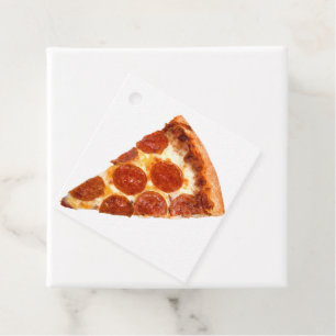 Étiquettes Cadeau Tranche de pizza pepperoni classique de SlipperyJo