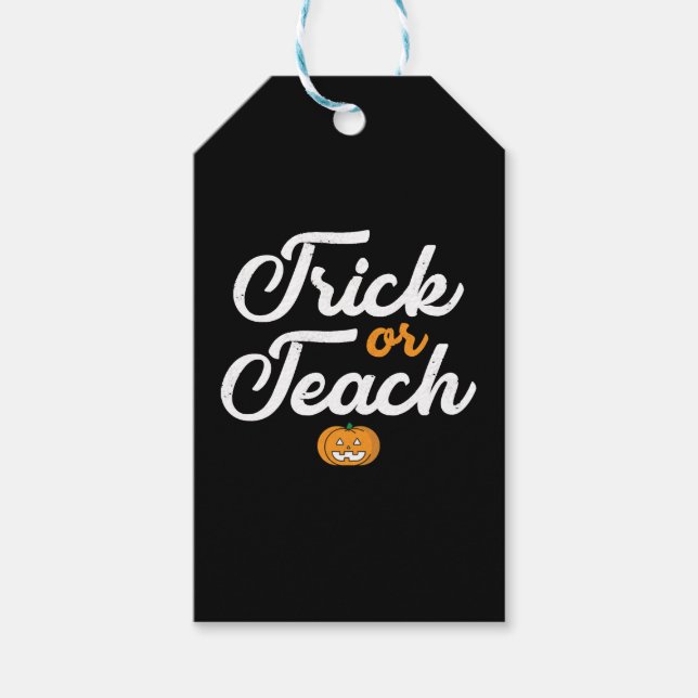 Étiquettes-cadeau Trick Ou Enseignant Halloween (Devant)
