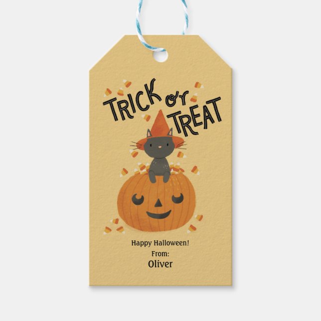Étiquettes-cadeau Trick Ou Treat Halloween (Devant)