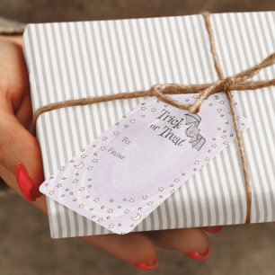 Étiquettes-cadeau Trick pourpre ou traitement à partir de l'Hallowee