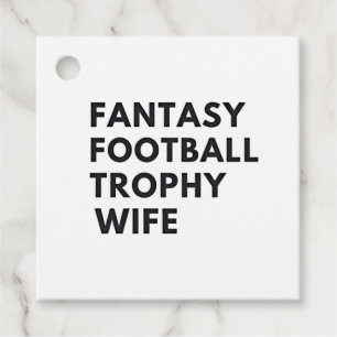 Étiquettes Cadeau Trophée de football d'Imaginaire Femme Couples amu
