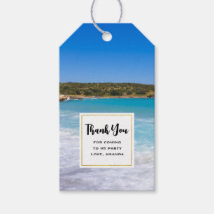 Étiquettes-cadeau Tropical Beach Island Paradise Party Merci