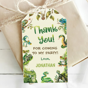 Étiquettes-cadeau Tropical Jungle Reptile Anniversaire de enfant Par
