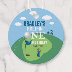 Étiquettes Cadeau Trou en un Golf 1er anniversaire